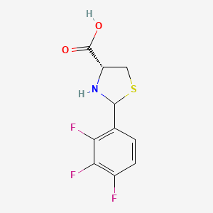 molecular formula C10H8F3NO2S B2555698 (4R)-2-(2,3,4-trifluorophenyl)-1,3-thiazolidine-4-carboxylic acid CAS No. 1014082-33-7