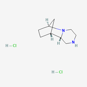 molecular formula C9H18Cl2N2 B2555712 (6S,9R,9aS)-Octahydro-1H-6,9-methanopyrido[1,2-a]pyrazine dihydrochloride CAS No. 2126144-06-5