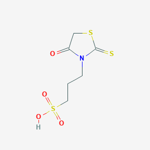 molecular formula C6H9NO4S3 B2555715 3-(4-オキソ-2-チオキソ-3-チアゾリジニル)プロパン-1-スルホン酸 CAS No. 2205882-54-6