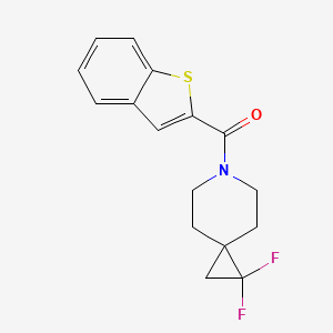 molecular formula C16H15F2NOS B2555718 Benzo[b]thiophen-2-yl(1,1-difluoro-6-azaspiro[2.5]octan-6-yl)methanone CAS No. 2097915-86-9