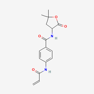 B2555731 N-(5,5-Dimethyl-2-oxooxolan-3-yl)-4-(prop-2-enoylamino)benzamide CAS No. 2361671-79-4