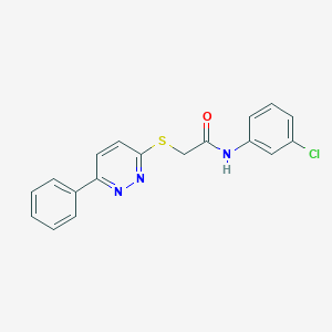 molecular formula C18H14ClN3OS B2555748 N-(3-chlorophenyl)-2-(6-phenylpyridazin-3-yl)sulfanylacetamide CAS No. 920451-82-7