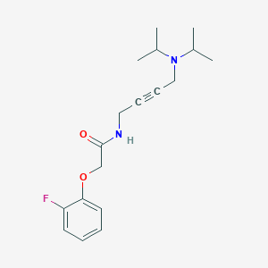 molecular formula C18H25FN2O2 B2555761 N-(4-(diisopropylamino)but-2-yn-1-yl)-2-(2-fluorophenoxy)acetamide CAS No. 1396856-00-0