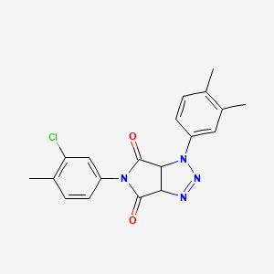 molecular formula C19H17ClN4O2 B2555769 5-(3-chloro-4-methylphenyl)-1-(3,4-dimethylphenyl)-1,6a-dihydropyrrolo[3,4-d][1,2,3]triazole-4,6(3aH,5H)-dione CAS No. 1172723-10-2