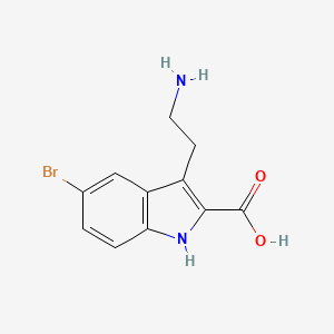molecular formula C11H11BrN2O2 B2555771 3-(2-Amino-ethyl)-5-bromo-1H-indole-2-carboxylic acid CAS No. 74058-58-5