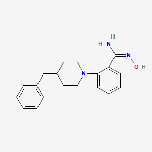 molecular formula C19H23N3O B2555772 2-(4-benzylpiperidino)-N'-hydroxybenzenecarboximidamide CAS No. 294848-78-5