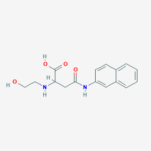 molecular formula C16H18N2O4 B2555774 2-(2-羟乙基氨基)-4-(萘-2-基氨基)-4-氧代丁酸 CAS No. 1026767-47-4