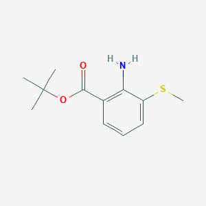 molecular formula C12H17NO2S B2555775 Tert-butyl 2-amino-3-methylsulfanylbenzoate CAS No. 2248417-74-3