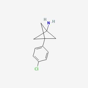 molecular formula C11H12ClN B2555777 3-(4-Chlorophenyl)bicyclo[1.1.1]pentan-1-amine CAS No. 2252382-15-1