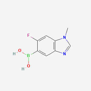 molecular formula C8H8BFN2O2 B2555780 (6-Fluor-1-methyl-1,3-benzodiazol-5-yl)boronsäure CAS No. 2377607-53-7