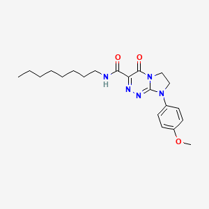 molecular formula C21H29N5O3 B2555786 8-(4-甲氧基苯基)-N-辛基-4-氧代-4,6,7,8-四氢咪唑并[2,1-c][1,2,4]三嗪-3-甲酰胺 CAS No. 946311-48-4