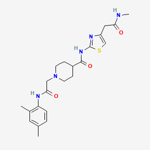 1-(2-((2,4-dimethylphenyl)amino)-2-oxoethyl)-N-(4-(2-(methylamino)-2-oxoethyl)thiazol-2-yl)piperidine-4-carboxamide