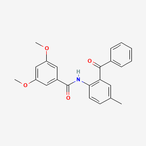 molecular formula C23H21NO4 B2555788 N-(2-benzoyl-4-methylphenyl)-3,5-dimethoxybenzamide CAS No. 313274-79-2