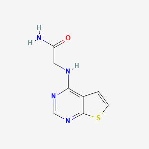 molecular formula C8H8N4OS B2555789 2-({噻吩并[2,3-d]嘧啶-4-基}氨基)乙酰胺 CAS No. 1094306-75-8