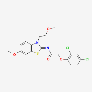 molecular formula C19H18Cl2N2O4S B2555790 (Z)-2-(2,4-二氯苯氧基)-N-(6-甲氧基-3-(2-甲氧基乙基)苯并[d]噻唑-2(3H)-亚甲基)乙酰胺 CAS No. 1005944-20-6