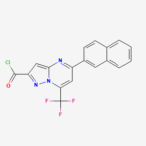 5-Naphthalen-2-yl-7-trifluoromethyl-pyrazolo[1,5-a]pyrimidine-2-carbonyl chloride