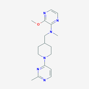 molecular formula C17H24N6O B2555799 3-Methoxy-N-methyl-N-[[1-(2-methylpyrimidin-4-yl)piperidin-4-yl]methyl]pyrazin-2-amine CAS No. 2380168-04-5