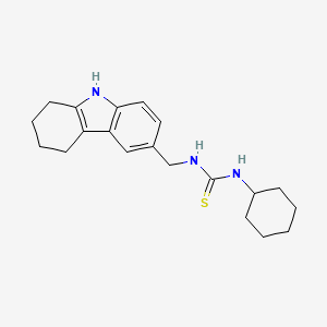 molecular formula C20H27N3S B2555806 1-シクロヘキシル-3-((2,3,4,9-テトラヒドロ-1H-カルバゾール-6-イル)メチル)チオ尿素 CAS No. 852140-17-1