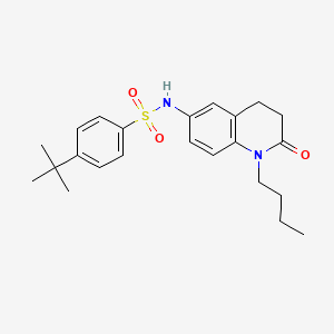 molecular formula C23H30N2O3S B2555809 4-tert-butyl-N-(1-butyl-2-oxo-1,2,3,4-tetrahydroquinolin-6-yl)benzenesulfonamide CAS No. 951573-10-7