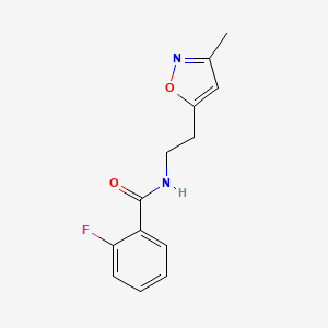 2-fluoro-N-(2-(3-methylisoxazol-5-yl)ethyl)benzamide