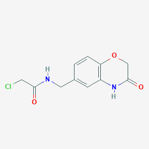 molecular formula C11H11ClN2O3 B2555813 2-氯-N-[(3-氧代-3,4-二氢-2H-1,4-苯并恶嗪-6-基)甲基]乙酰胺 CAS No. 540512-38-7