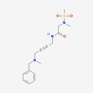 molecular formula C16H23N3O3S B2555814 N-(4-(benzyl(methyl)amino)but-2-yn-1-yl)-2-(N-methylmethylsulfonamido)acetamide CAS No. 1396784-72-7