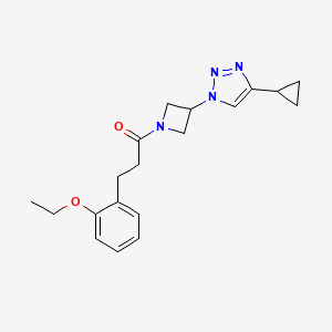 molecular formula C19H24N4O2 B2555820 1-(3-(4-cyclopropyl-1H-1,2,3-triazol-1-yl)azetidin-1-yl)-3-(2-ethoxyphenyl)propan-1-one CAS No. 2201780-99-4