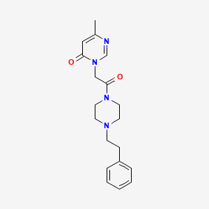 molecular formula C19H24N4O2 B2555827 6-methyl-3-(2-oxo-2-(4-phenethylpiperazin-1-yl)ethyl)pyrimidin-4(3H)-one CAS No. 1211796-46-1