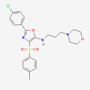 2-(4-CHLOROPHENYL)-4-(4-METHYLBENZENESULFONYL)-N-[3-(MORPHOLIN-4-YL)PROPYL]-1,3-OXAZOL-5-AMINE