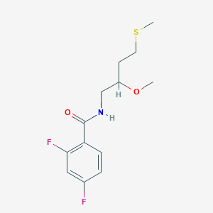 molecular formula C13H17F2NO2S B2555837 2,4-Difluoro-N-(2-methoxy-4-methylsulfanylbutyl)benzamide CAS No. 2320574-47-6