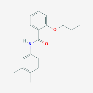 molecular formula C18H21NO2 B255584 N-(3,4-dimethylphenyl)-2-propoxybenzamide 