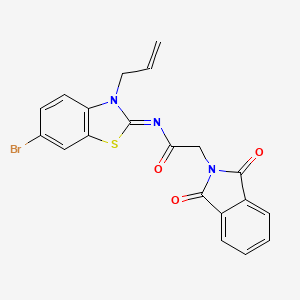 molecular formula C20H14BrN3O3S B2555841 (Z)-N-(3-allyl-6-bromobenzo[d]thiazol-2(3H)-ylidene)-2-(1,3-dioxoisoindolin-2-yl)acetamide CAS No. 865175-16-2