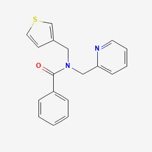 N-(pyridin-2-ylmethyl)-N-(thiophen-3-ylmethyl)benzamide