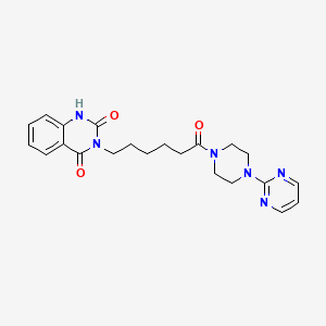 3-[6-oxo-6-(4-pyrimidin-2-ylpiperazin-1-yl)hexyl]-1H-quinazoline-2,4-dione