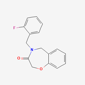 molecular formula C16H14FNO2 B2555863 4-(2-fluorobenzyl)-4,5-dihydro-1,4-benzoxazepin-3(2H)-one CAS No. 1358286-94-8