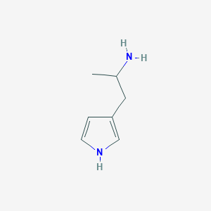 molecular formula C7H12N2 B2555865 1H-吡咯-3-乙胺，α-甲基- CAS No. 128600-49-7