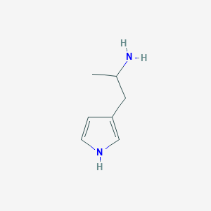 molecular formula C7H12N2 B2555865 1-(1H-pyrrol-3-yl)propan-2-amine CAS No. 128600-49-7