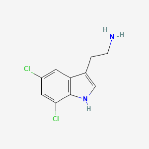 molecular formula C10H10Cl2N2 B2555868 2-(5,7-dichloro-1H-indol-3-yl)ethanamine CAS No. 2447-23-6