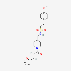 (E)-N-((1-(3-(furan-2-yl)acryloyl)piperidin-4-yl)methyl)-2-(4-methoxyphenyl)ethanesulfonamide