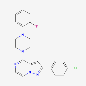 1-[2-(4-chlorophenyl)pyrazolo[1,5-a]pyrazin-4-yl]-4-(2-fluorophenyl)piperazine