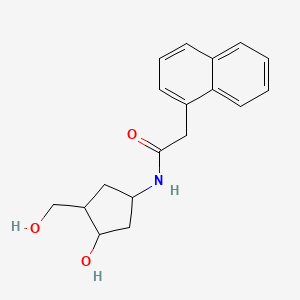 molecular formula C18H21NO3 B2555875 N-(3-hydroxy-4-(hydroxymethyl)cyclopentyl)-2-(naphthalen-1-yl)acetamide CAS No. 1421498-14-7