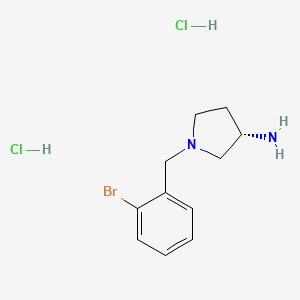 molecular formula C11H17BrCl2N2 B2555878 (S)-1-(2-溴苯甲基)吡咯烷-3-胺二盐酸盐 CAS No. 1286207-18-8