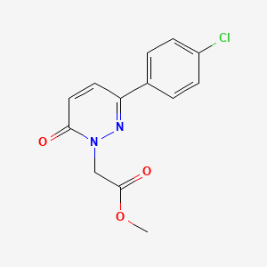 molecular formula C13H11ClN2O3 B2555879 Methyl (3-(4-chlorophenyl)-6-oxo-1(6H)-pyridazinyl)acetate CAS No. 853330-21-9