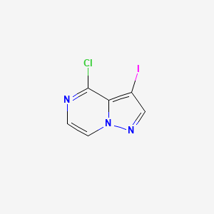 molecular formula C6H3ClIN3 B2555880 4-Chloro-3-iodopyrazolo[1,5-a]pyrazine CAS No. 2377031-00-8