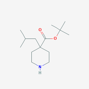 molecular formula C14H27NO2 B2555886 Tert-butyl 4-(2-methylpropyl)piperidine-4-carboxylate CAS No. 2248268-57-5