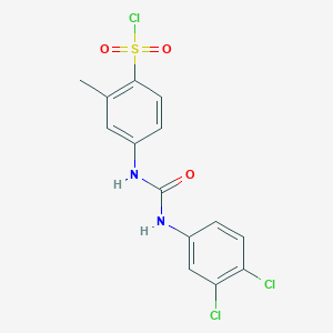 4-[3-(3,4-Dichloro-phenyl)-ureido]-2-methyl-benzenesulfonyl chloride