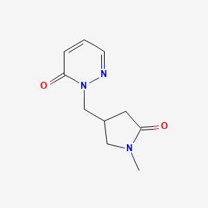 molecular formula C10H13N3O2 B2555906 2-[(1-Methyl-5-oxopyrrolidin-3-yl)methyl]-2,3-dihydropyridazin-3-one CAS No. 2175884-38-3