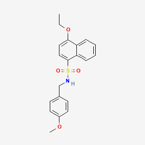 4-ethoxy-N-[(4-methoxyphenyl)methyl]naphthalene-1-sulfonamide