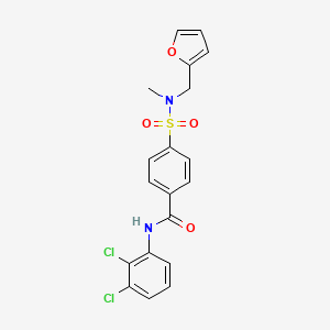 molecular formula C19H16Cl2N2O4S B2555916 N-(2,3-dichlorophenyl)-4-(N-(furan-2-ylmethyl)-N-methylsulfamoyl)benzamide CAS No. 922854-89-5