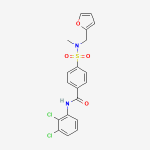 molecular formula C19H16Cl2N2O4S B2555916 N-(2,3-二氯苯基)-4-(N-(呋喃-2-基甲基)-N-甲基磺酰胺)苯甲酰胺 CAS No. 922854-89-5